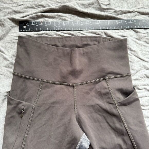 Sz XS Athleta Greenish Brown with Grey Athletic Leggings in great condition - Picture 3 of 12